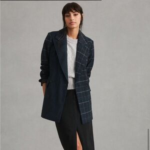Avec Les Filles Oversized Double-Breasted Plaid Blazer